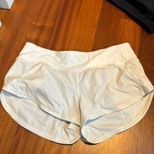 White Lululemon shorts size 4 regular
